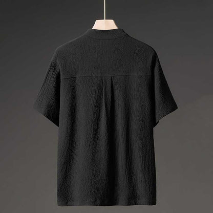 Thin Ice Silk V-Neck Cardigan T-Shirt